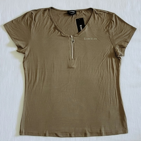 bebe Martini🍸Olive🫒 Top with Zipper Detail - NWT - Picture 13 of 13